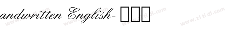 andwritten English字体转换